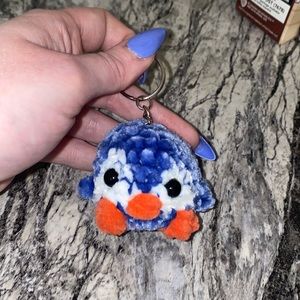 Crochet Penguin Keychain Handmade